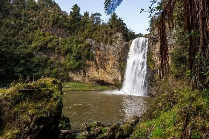 Framed Print : A shot of a waterfall called Hunua falls which is located in Auckland New Zealand