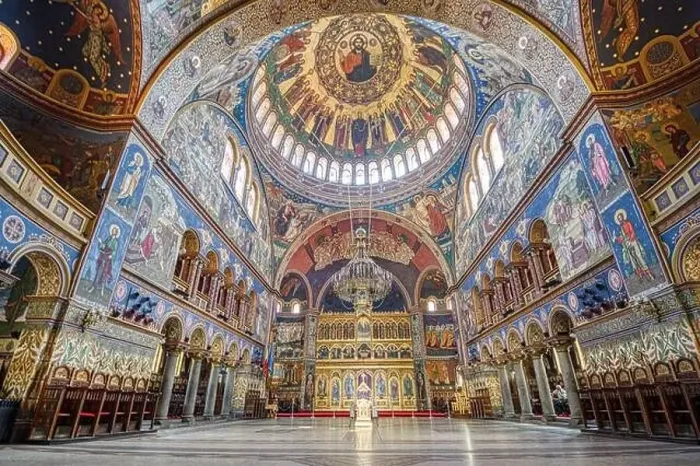 Framed Print : SIBIU, ROMANIA - Circa 2020: big church interior Framed Print : SIBIU, ROMANIA - Circa 2020: big church interior