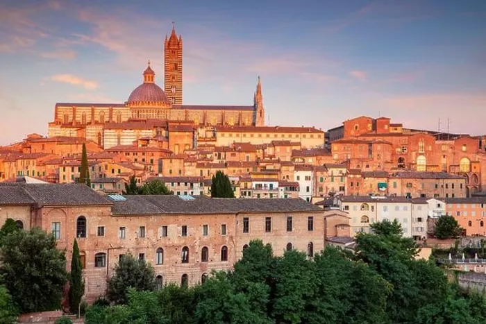 Framed Print : Siena. Aerial cityscape image of medieval city of Siena, Italy during sunset Framed Print : Siena. Aerial cityscape image of medieval city of Siena, Italy during sunset