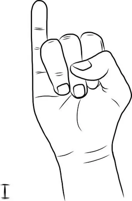 Framed Print : Sign language and the alphabet, The Letter I Framed Print : Sign language and the alphabet, The Letter I