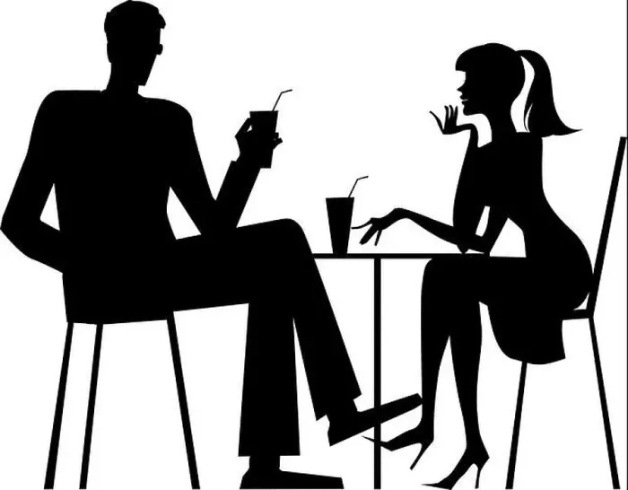 Framed Print : Silhouette of a couple at cafe Framed Print : Silhouette of a couple at cafe