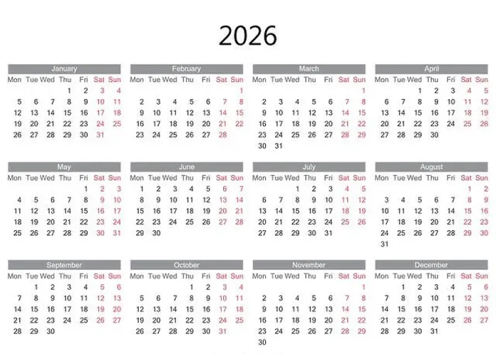 Framed Print : Simple 2026 Calendar Display Featuring Months and Days in Modern Layout Framed Print : Simple 2026 Calendar Display Featuring Months and Days in Modern Layout