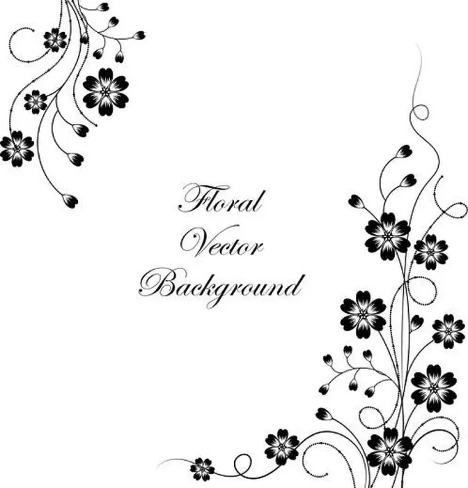 Framed Print : Simple floral background in black and white Framed Print : Simple floral background in black and white