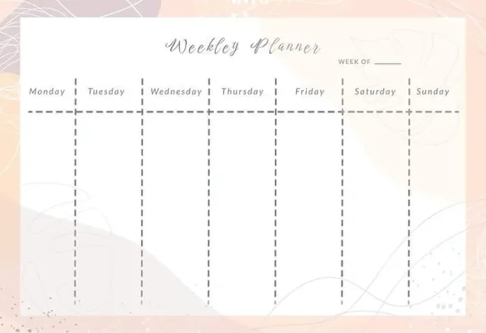 Framed Print : Simple printable weekly planner template in vector. Daily schedul week calendar in minimalistic style Framed Print : Simple printable weekly planner template in vector. Daily schedul week calendar in minimalistic style