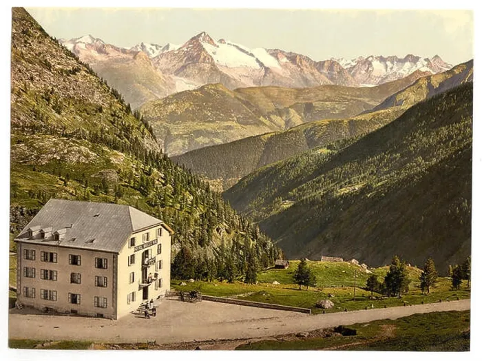 Framed Print : Simplon Pass, Hotel Bellevue, Valais, Alps of, Switzerland LCCN2001703324 Framed Print : Simplon Pass, Hotel Bellevue, Valais, Alps of, Switzerland LCCN2001703324
