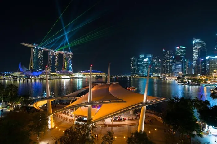Framed Print : Singapore Marina bay at night, Singapore city with light show is famous and beautiful show Framed Print : Singapore Marina bay at night, Singapore city with light show is famous and beautiful show