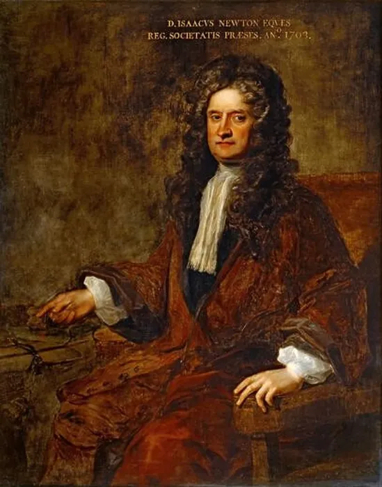 Framed Print : Sir Isaac Newton (1642-1727), Oil on canvas, 125, 7x101, 6 cm. Museum: Royal Society, BERLIN, UK. Author: CHARLES JERVAS Framed Print : Sir Isaac Newton (1642-1727), Oil on canvas, 125, 7x101, 6 cm. Museum: Royal Society, BERLIN, UK. Author: CHARLES JERVAS