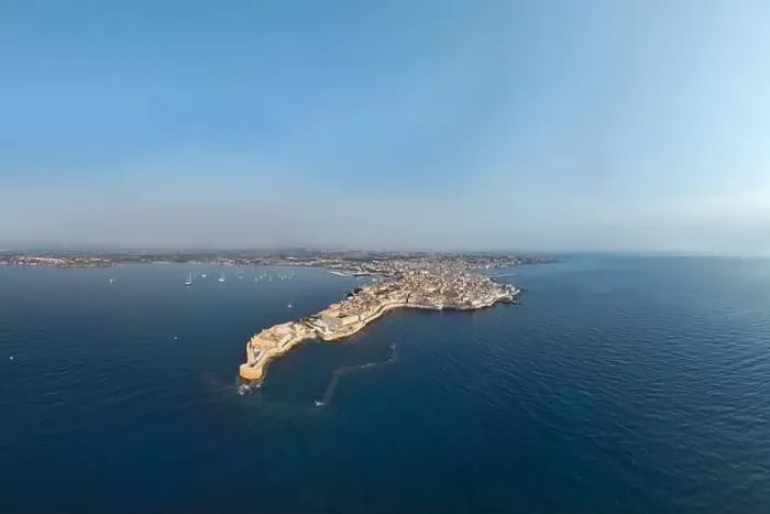 Framed Print : Siracusa, Ortigia Island from the air Framed Print : Siracusa, Ortigia Island from the air