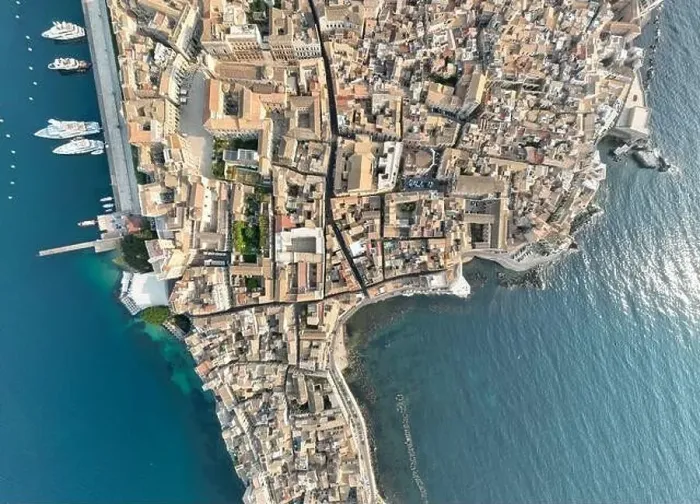 Framed Print : Siracusa, Ortigia Island from the air Framed Print : Siracusa, Ortigia Island from the air