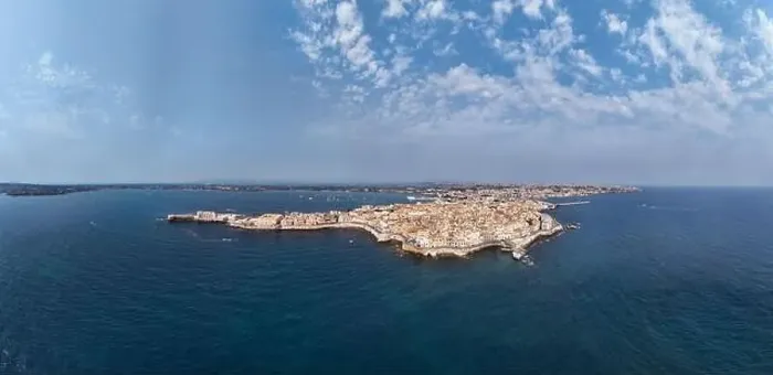 Framed Print : Siracusa, Ortigia Island from the air Framed Print : Siracusa, Ortigia Island from the air