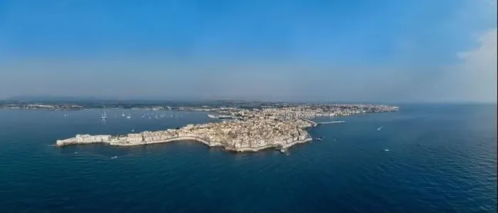Framed Print : Siracusa, Ortigia Island from the air Framed Print : Siracusa, Ortigia Island from the air