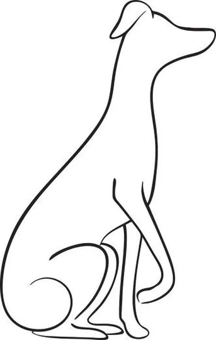 Framed Print : Sitting dog in brushwork style, based on an Italian Greyhound, - 1 color black, safe for plotters, laser cutting Framed Print : Sitting dog in brushwork style, based on an Italian Greyhound, - 1 color black, safe for plotters, laser cutting