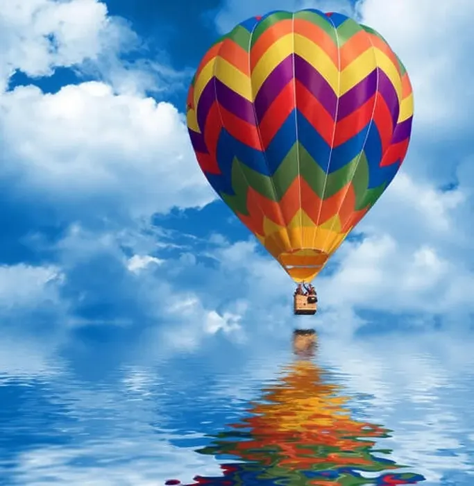 Framed Print : sky background and hot air balloon Framed Print : sky background and hot air balloon