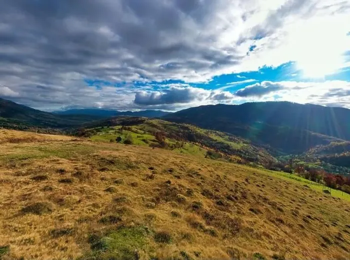 Framed Print : Sky with white and fluffy layer of clouds over green autumn hills, Aerial panoramic drone shot Framed Print : Sky with white and fluffy layer of clouds over green autumn hills, Aerial panoramic drone shot