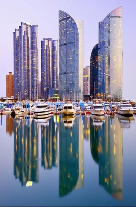 Framed Print : Skyline of Busan, South Korea at night Framed Print : Skyline of Busan, South Korea at night