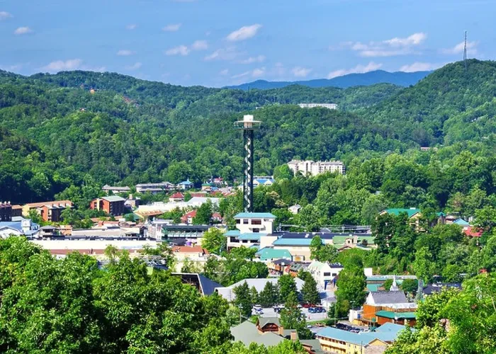 Framed Print : The skyline of downtown Gatlinburg, Tennessee, USA in the Great Smoky Mountains Framed Print : The skyline of downtown Gatlinburg, Tennessee, USA in the Great Smoky Mountains