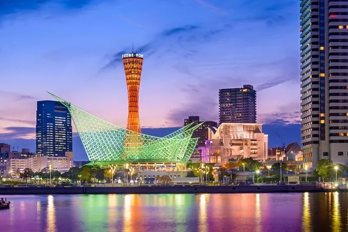 Framed Print : Skyline of Kobe, Japan at the port Framed Print : Skyline of Kobe, Japan at the port