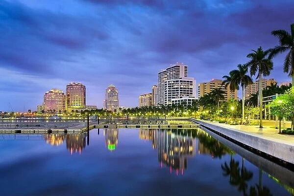 Skyline of West Palm Beach, Florida, USA