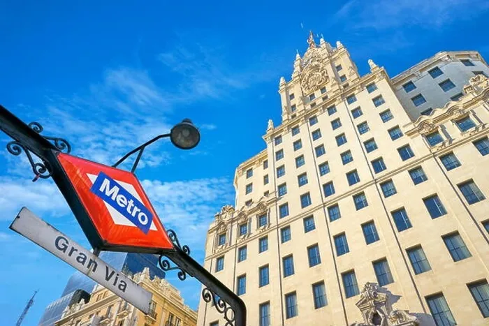 Framed Print : Skyscraper at the metro station Gran Via Street, Madrid, Spain Framed Print : Skyscraper at the metro station Gran Via Street, Madrid, Spain