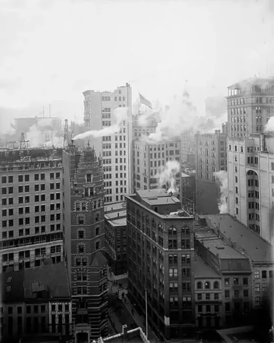 Framed Print : Skyscrapers, New York City 1900 Framed Print : Skyscrapers, New York City 1900