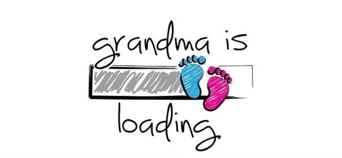 Framed Print : Slogan grandma is loading with download bar Framed Print : Slogan grandma is loading with download bar