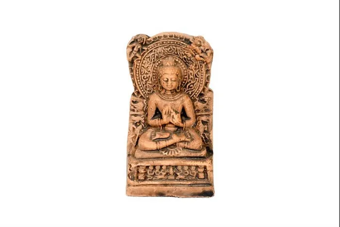 Framed Print : Small ancient buddhist image use as dust compressed amulet on white background Framed Print : Small ancient buddhist image use as dust compressed amulet on white background