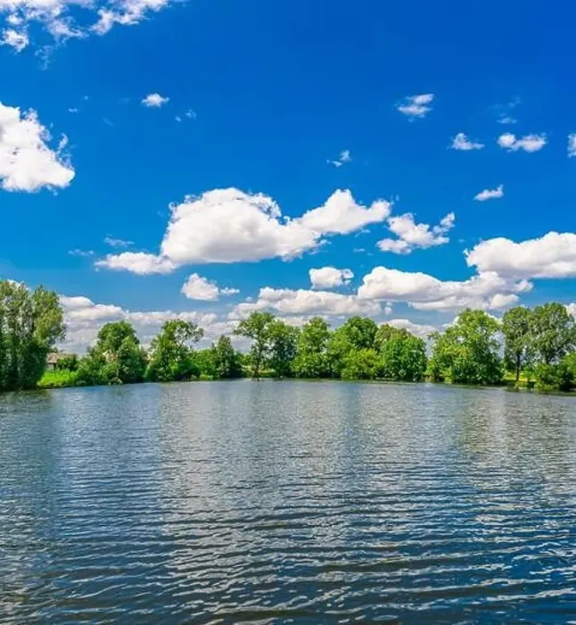 Framed Print : A small flat lake against the sky with clouds. Trees on the shore of the reservoir. Summer holidays, fishing Framed Print : A small flat lake against the sky with clouds. Trees on the shore of the reservoir. Summer holidays, fishing