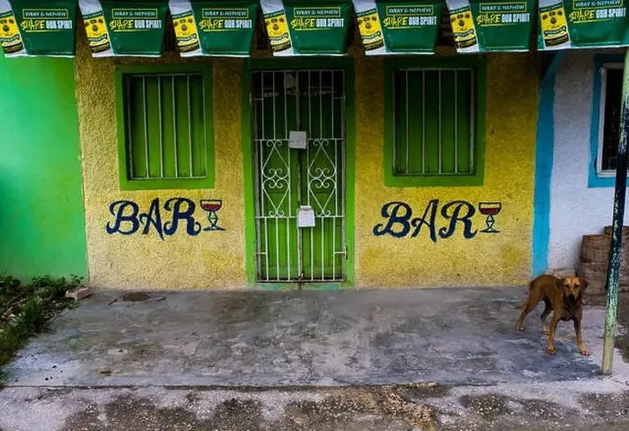 Framed Print : A small Jamaican bar in the town of Runaway Bay, Jamaica Framed Print : A small Jamaican bar in the town of Runaway Bay, Jamaica