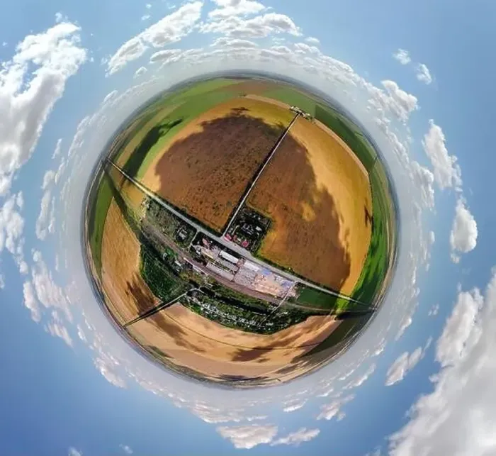 Framed Print : Small planet aerial view of granaries and wheat, corn fields in Moldova, spherical panorama on DJi Mavic Mini 2 Framed Print : Small planet aerial view of granaries and wheat, corn fields in Moldova, spherical panorama on DJi Mavic Mini 2