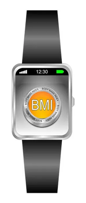 Framed Print : Smartwatch with BMI - Body Mass Index Button - 3D illustration Framed Print : Smartwatch with BMI - Body Mass Index Button - 3D illustration