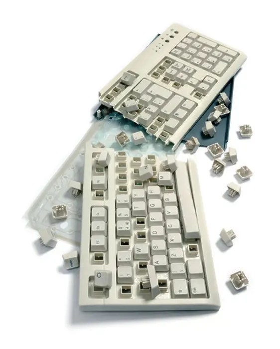 Framed Print : Smashed computer keyboard Framed Print : Smashed computer keyboard