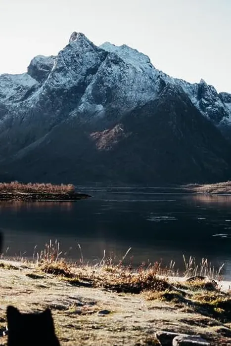 Framed Print : Snow-Capped Mountains Reflecting in Calm Lake Framed Print : Snow-Capped Mountains Reflecting in Calm Lake
