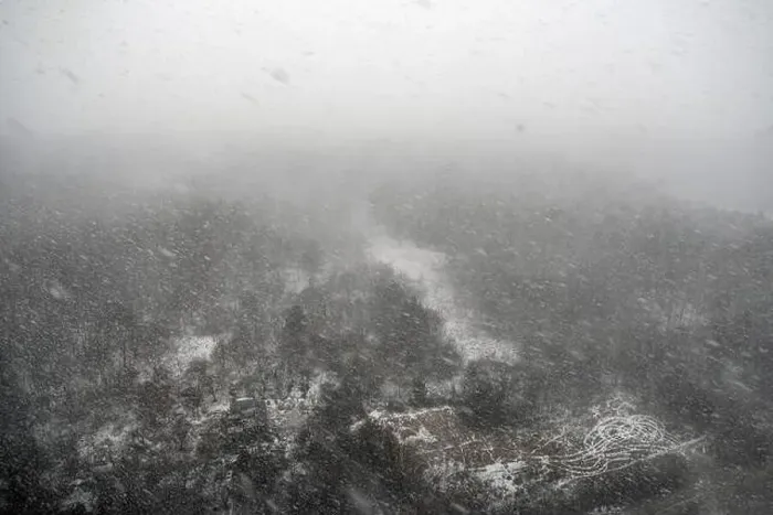 Framed Print : Snow storm in the forest over a destroyed wooden house, top view. Blizzard in the winter park Framed Print : Snow storm in the forest over a destroyed wooden house, top view. Blizzard in the winter park