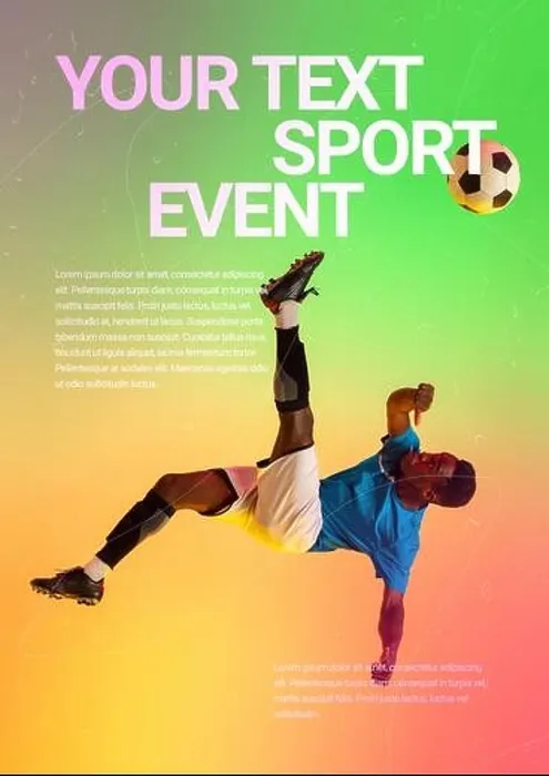 Framed Print : Soccer, football man in flight. Sport event poster in neoned colors. Template, copyspace for your design Framed Print : Soccer, football man in flight. Sport event poster in neoned colors. Template, copyspace for your design