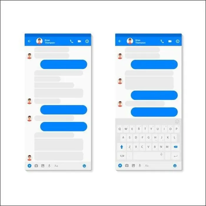 Framed Print : Social network Messenger concept template Framed Print : Social network Messenger concept template