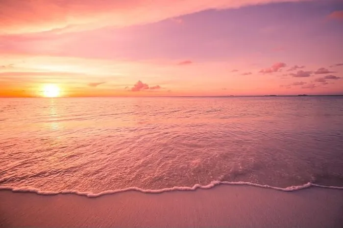 Framed Print : Soft sand, calm ocean waves in tropical sea coast, seaside under colorful cloudy sky. Amazing sunset beach landscape, zen paradise, tranquil island Framed Print : Soft sand, calm ocean waves in tropical sea coast, seaside under colorful cloudy sky. Amazing sunset beach landscape, zen paradise, tranquil island