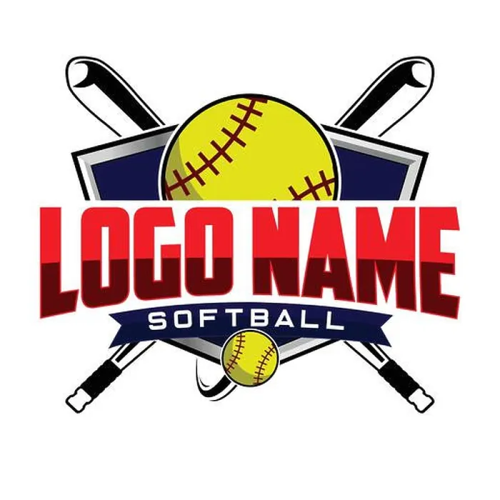 Framed Print : Softball Club or Community Logo Badge Framed Print : Softball Club or Community Logo Badge