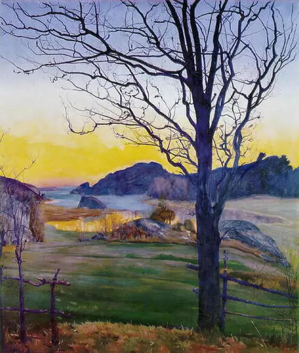Framed Print : Sohlberg Harald - Autumn Landscape Framed Print : Sohlberg Harald - Autumn Landscape