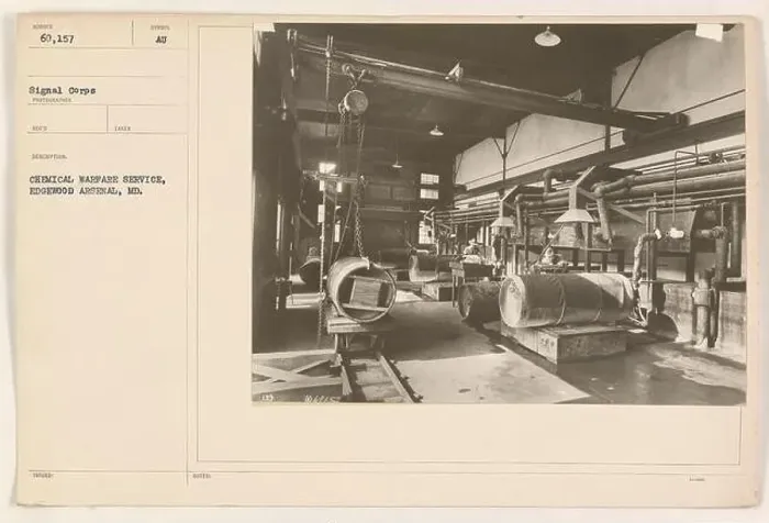 Framed Print : A soldier from the Chemical Warfare Service at Edgewood Arsenal