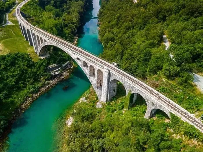 Framed Print : Solkan Bridge in Slovenia over River Soca. World Largest Stone Rail Bridge Framed Print : Solkan Bridge in Slovenia over River Soca. World Largest Stone Rail Bridge