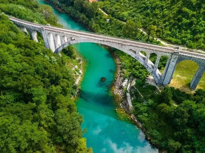 Framed Print : Solkan Bridge in Slovenia over River Soca. World Largest Stone Rail Bridge Framed Print : Solkan Bridge in Slovenia over River Soca. World Largest Stone Rail Bridge