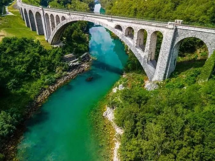 Framed Print : Solkan Bridge in Slovenia over River Soca. World Largest Stone Rail Bridge Framed Print : Solkan Bridge in Slovenia over River Soca. World Largest Stone Rail Bridge