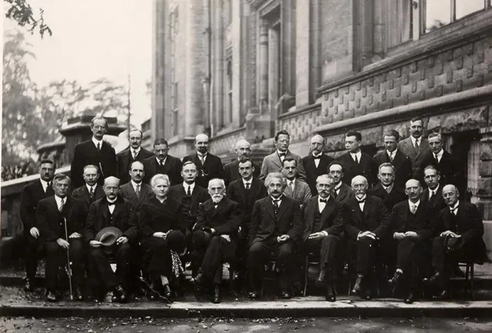 Framed Print : The Solvay Conference in 1927 in Brussels, 5th council of physics