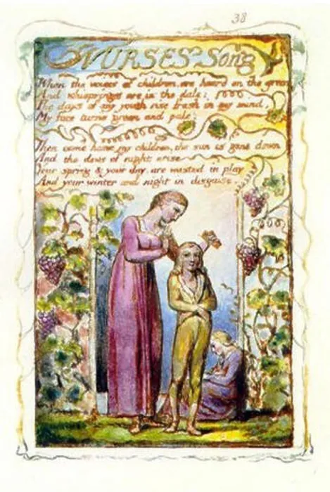 Framed Print : Songs of Experience - Nurse's Song Blake Nurse's Song (1794) Framed Print : Songs of Experience - Nurse's Song Blake Nurse's Song (1794)