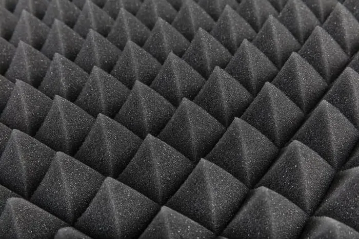 Framed Print : Sound proof Acoustic black gray foam absorbing Framed Print : Sound proof Acoustic black gray foam absorbing