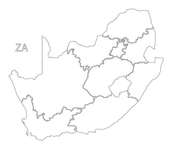 Framed Print : South Africa outline silhouette map illustration with provinces Framed Print : South Africa outline silhouette map illustration with provinces