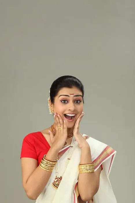 Framed Print : South Indian woman looking shocked