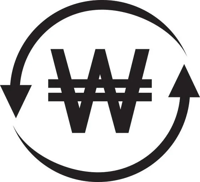 Framed Print : South Korean Won symbol icon Vector