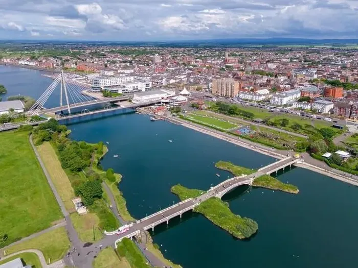 Framed Print : Southport, Merseyside. United Kingdom. Springtime Aerial image of Southport. 26th May 2024 Framed Print : Southport, Merseyside. United Kingdom. Springtime Aerial image of Southport. 26th May 2024