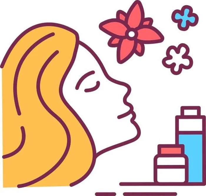 Framed Print : SPA face procedures color line icon